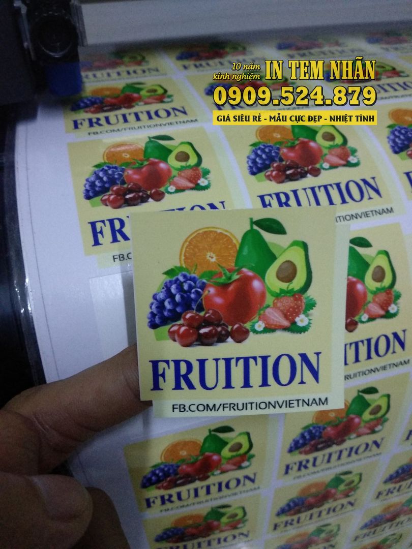 Mẫu Tem Nhãn trái cây fruition