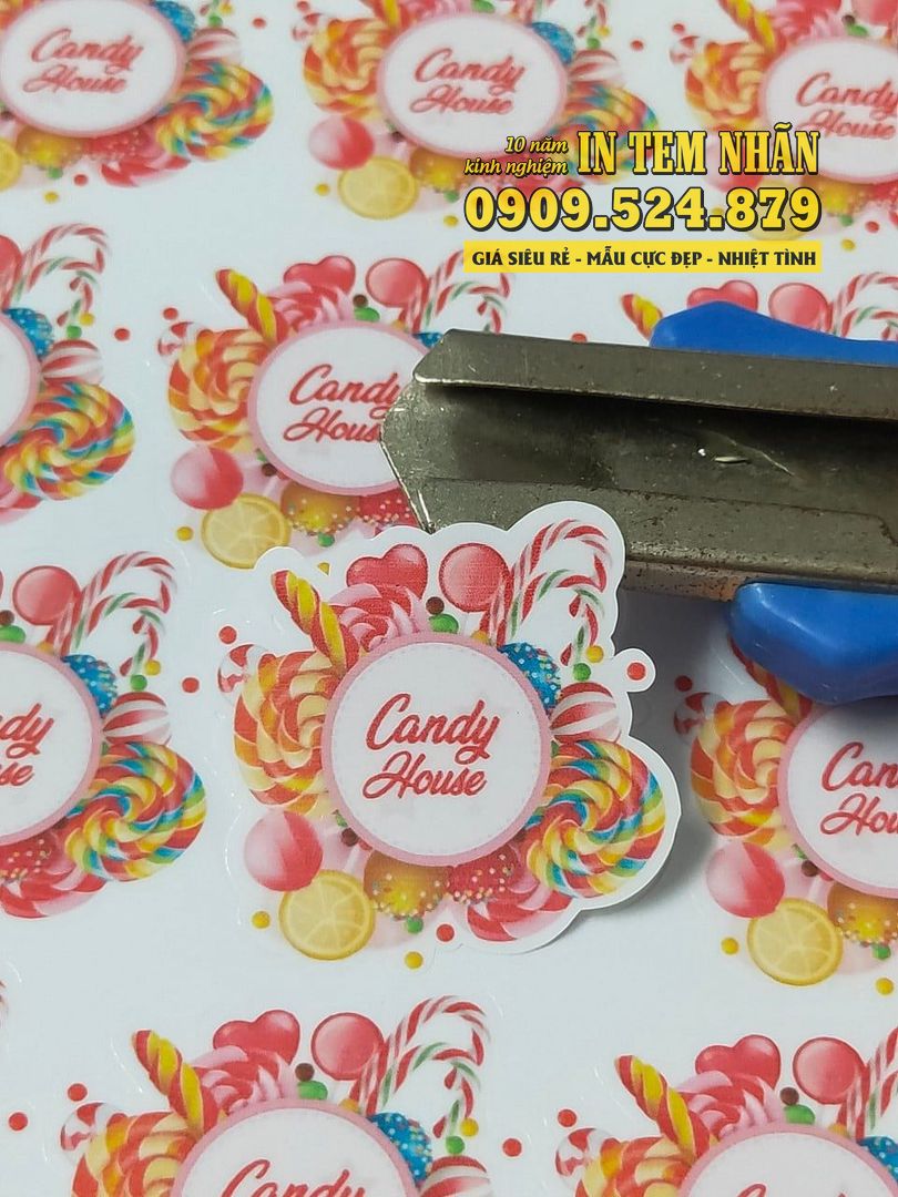 Mẫu Tem Nhãn Candy House